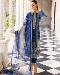 Zainab Chottani Gray Pure Lawn New Arrival Embroidery 3pc