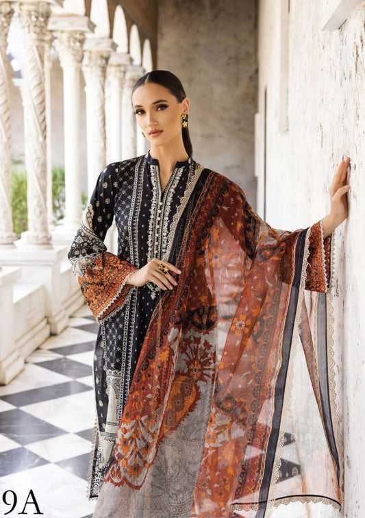 Zainab Chottani Black Pure Lawn New Arrival Embroidery 3pc