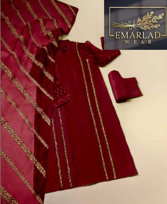 Agha Noor Maroon Formal Collection Hand Work