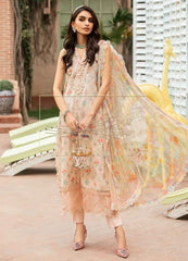 Maria B Peach New Arrival Pure Lawn Embroidery Dress 3pc