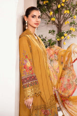 Maria B Mustard New Arrival 2024 Print Embroidery Collection 3pc