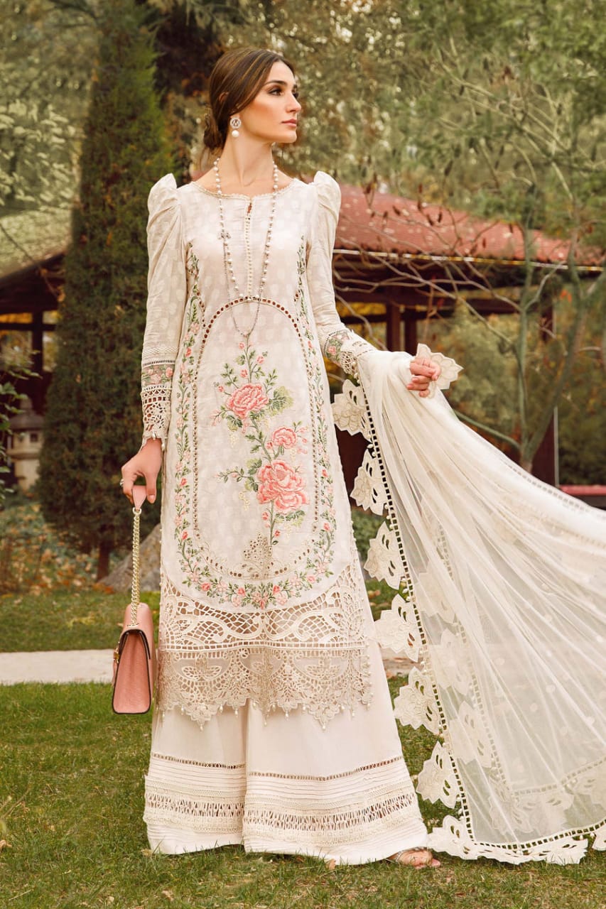 MARIA B LAWN CHIKANKARI EMBROIDERED