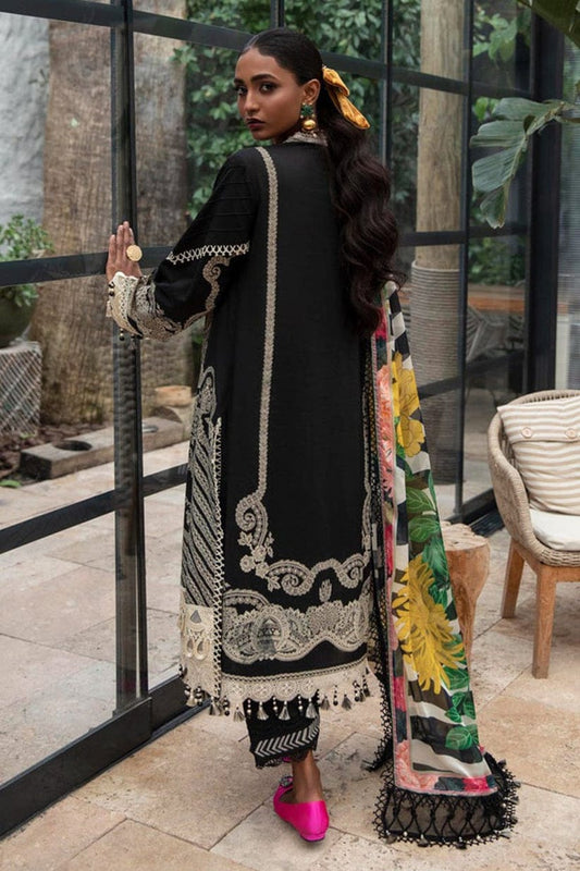 Sana Safinaz Black Digital Pure Lawn Emb Dress