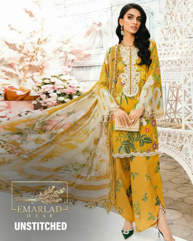 Maria B MPS-2604-B | Mustard - Printed Lawn Collection
