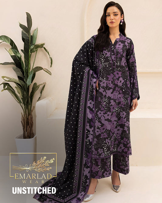 Farasha | Black & Purple - Digital Printed Lawn Collection