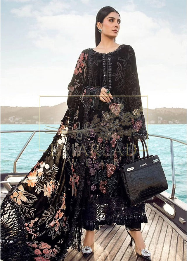 Maria B Black Multi Embroidery Lawn New Arrival 3pc