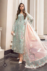 M.B Green Pink Luxury Chiffon Embroidery collection 3pc