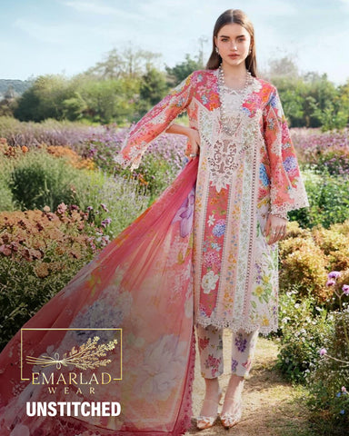 Maria B MPT-2509-A | Pink - Lawn Collection