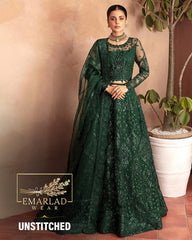 Gulal Dark Green Net Maxi