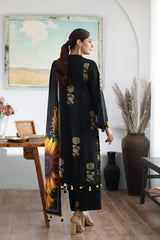 Charizma Black Digital Silk Dress