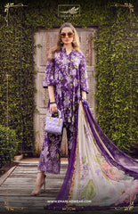 Stitched Purple Dress Summer collection Embroidery Pure Lawn 3pc