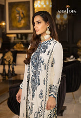 Asim Jofa White Chiffon Formal Collection 3pc