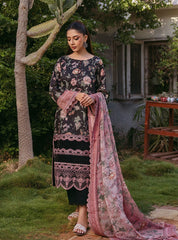 Zainab Chottani Black Pure Lawn Embroidery Collection 3pc