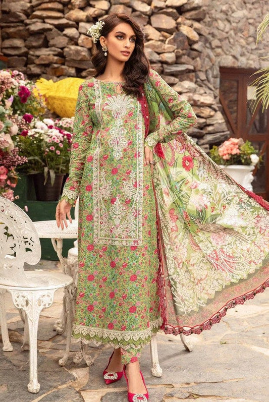 Maria B Green Gala Lawn Embroidery New Arrival 3pc