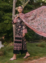 Zainab Chottani Black Pure Lawn Embroidery Collection 3pc