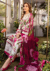 Maria B White & Pink Digital Emb New Arrival Lawn 3pc