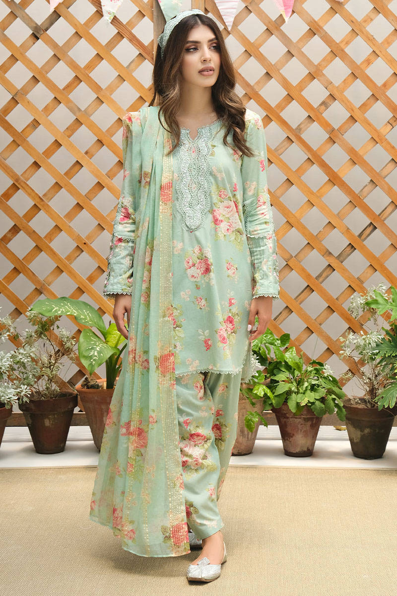 Farida hassan Pista swiss Cotton/Lawn  Dress Hand Work