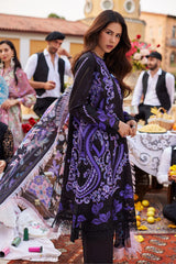 MUSHQ PURPLE LUXURY LAWN EMBROIDERY DRESS CHIKANKARI