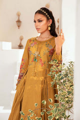 Maria B Mustard New Arrival 2024 Print Embroidery Collection 3pc