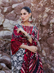 Zainab Chottani Red & Black Pure Lawn Embroidery Dress