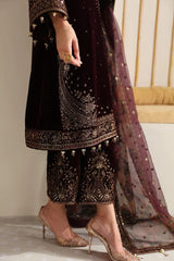 Jazmin Maroon Formal Collection Velvet Formal Collection