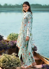 Maria B Sky Blue Digital Print Pure Lawn Summer Collection