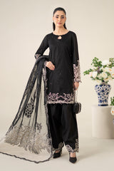 Maria B DW-EA25-67 | Black - Chiffon Collection