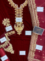 Baroque Mahroon Velvet Replica