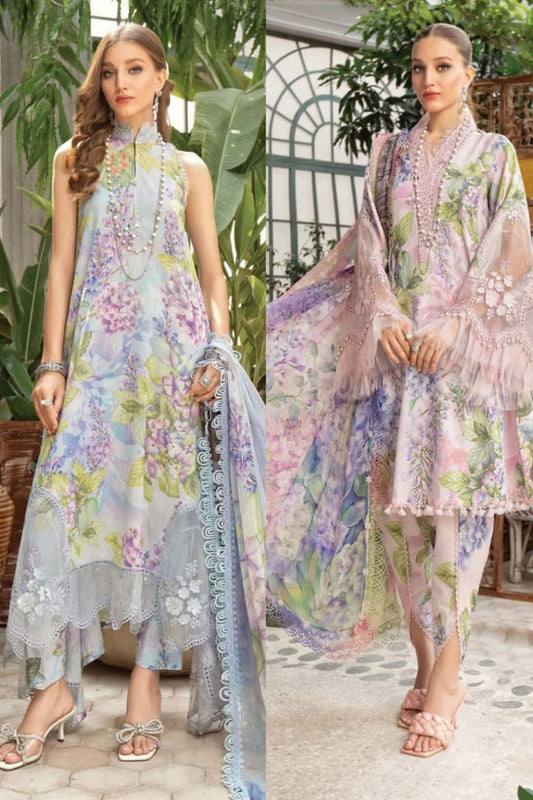 M.B LUXURY LAWN EMBROIDERED COLLECTION 3PC