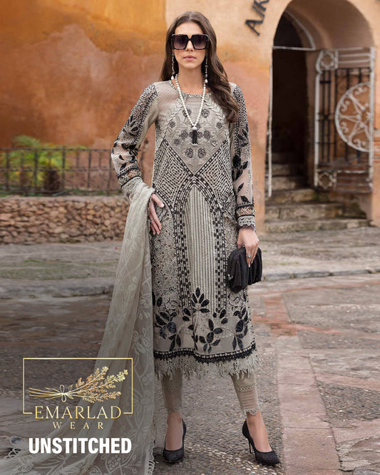 Maria B D-2510-B | Skin Black - Luxury Lawn Chikankari Collection Eid Collection 2025
