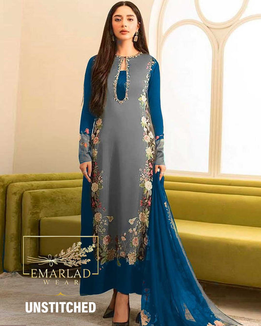 Lulusar Silk Digital Blue grey