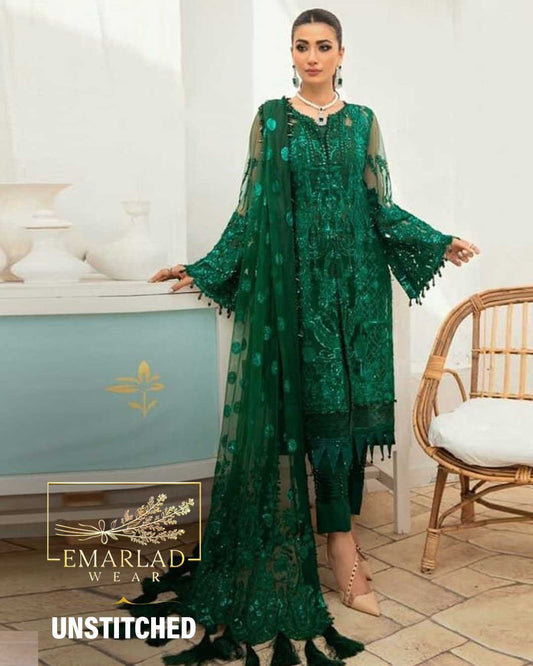 Mariyum Hussain Green Premium Net Dress