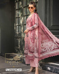 Maria B Pink Butterfly Lawn Chiffon Dupatta