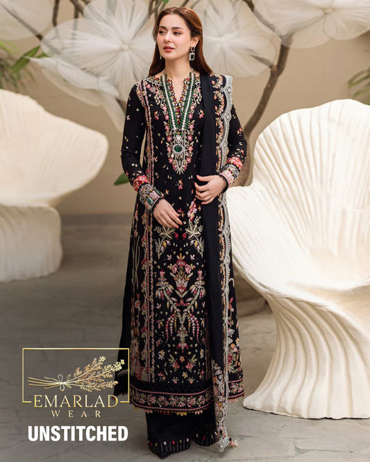 Qalamkar Hannah FK-15 | Black - Embroidered Lawn Collection