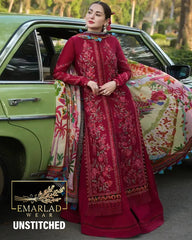 Hussain Rehar | Maroon - Luxury Lawn Collection
