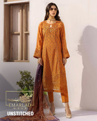 Adan Libas | Rust - Lawn Chikankari Collection