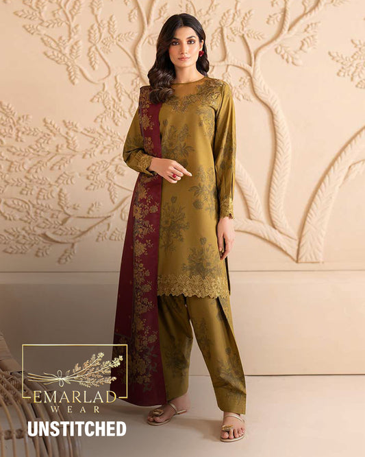 Iznik | Mehndi - Lawn With Chiffon Dupatta