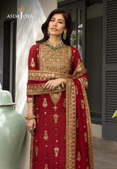 AJJH-02 EMBROIDERED RAW SILK