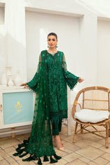 Mariyum Hussain Green Premium Net Dress