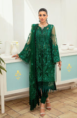 Mariyum Hussain Green Premium Net Dress