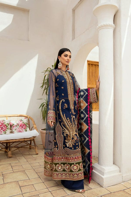 Maryam Hussain Blue Exclusive Net 3Pc