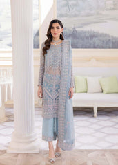 Kanwal Malik | Elsa - Sky Blue - Semi Pure Chiffon