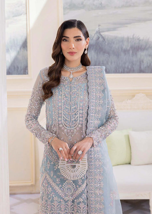 Kanwal Malik | Elsa - Sky Blue - Semi Pure Chiffon