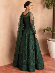 Gulal Dark Green Net Maxi