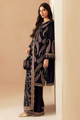 Jazmin | Embroidered Velvet Formal - Micro 9000 - Navy Blue