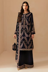 Jazmin | Embroidered Velvet Formal - Micro 9000 - Navy Blue