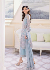 Kanwal Malik | Elsa - Sky Blue - Semi Pure Chiffon