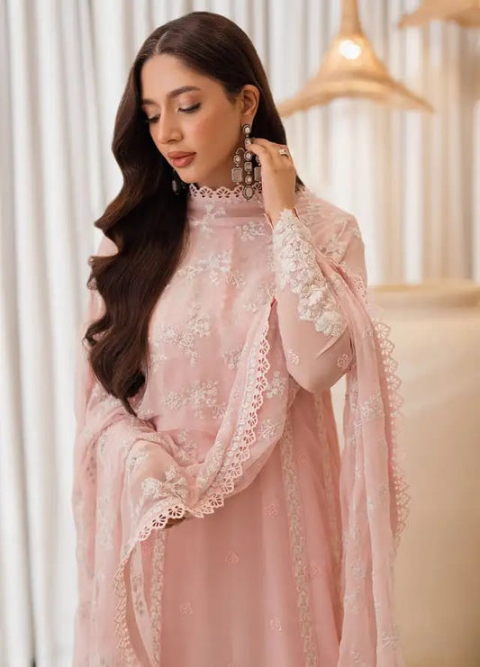 Azure | Unstitched 3 Piece Chiffon Collection -Pink Delight