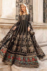 Maria B - Unstitched Embroidered Black - Wedding Collection HR