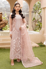 Maryam's | M-1206 - Peach Organza Collection